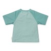 Groene UV t-shirt met kogelvisje - Rash guard short sleeves seashells surf blue
